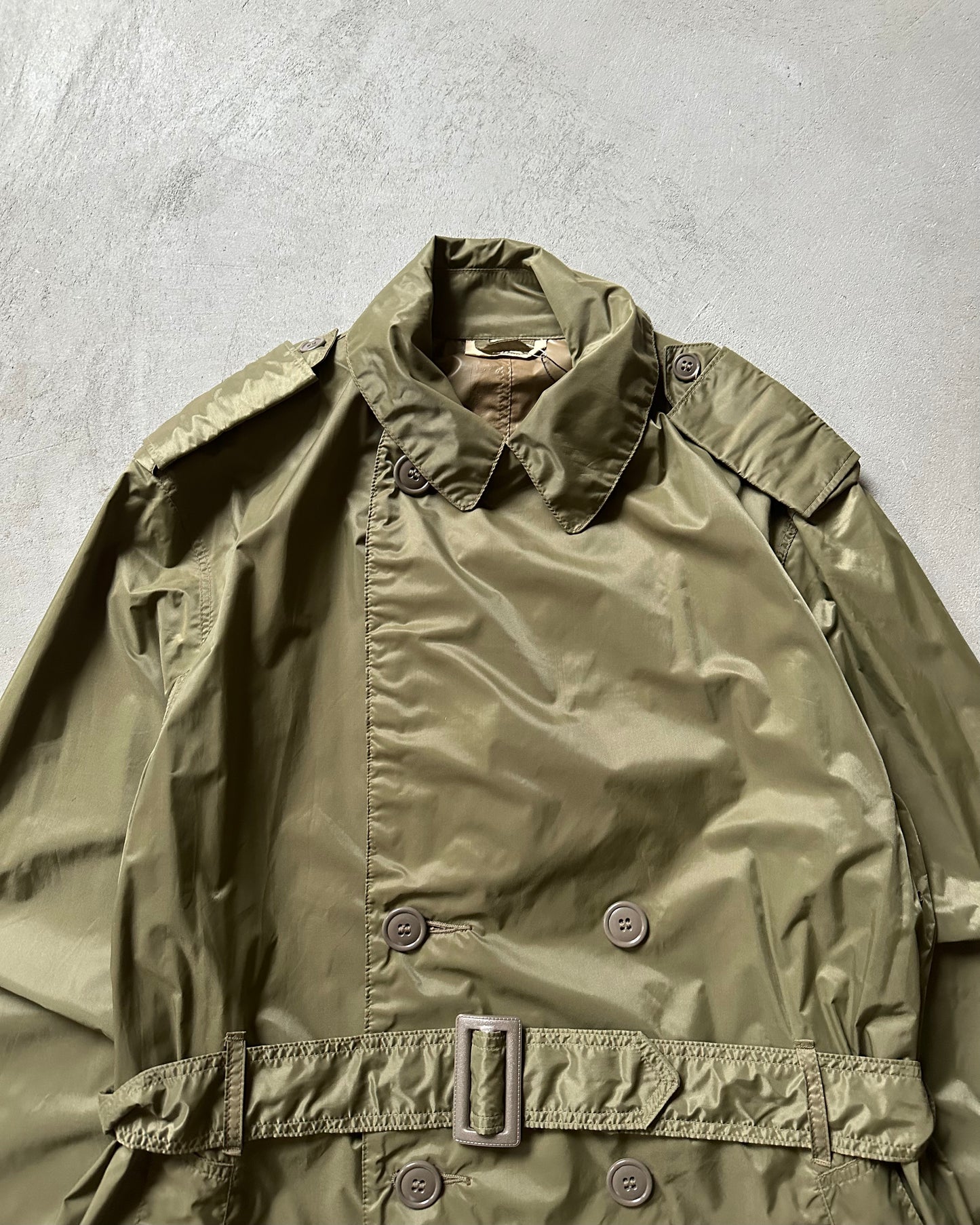Années 1970 - Imperméable Militaire Vert Kaki - 38(L)