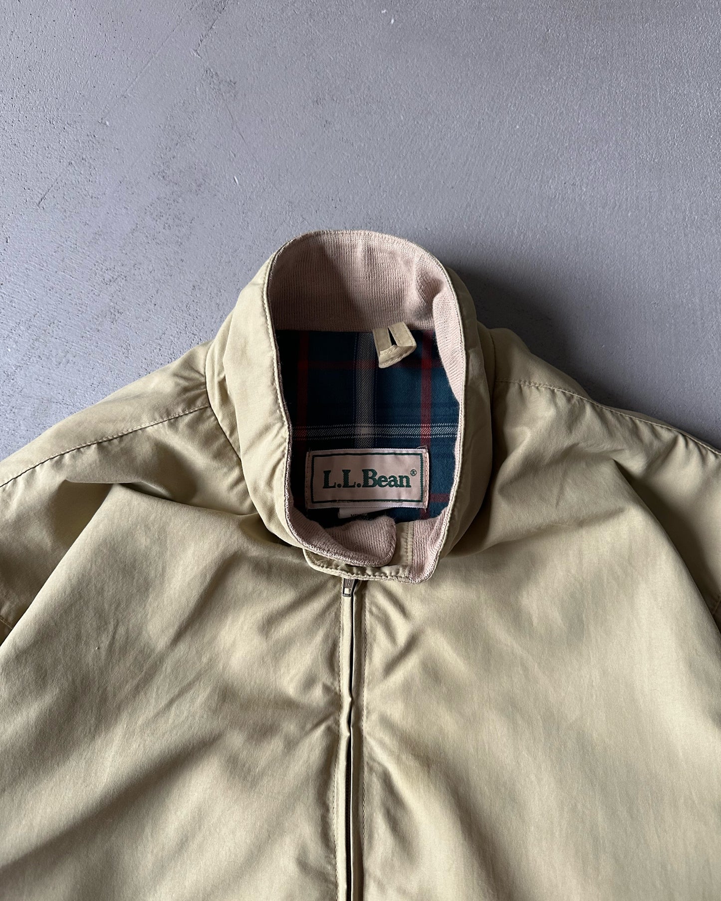 1990s - Khaki L.L.Bean Harrington Jacket - S