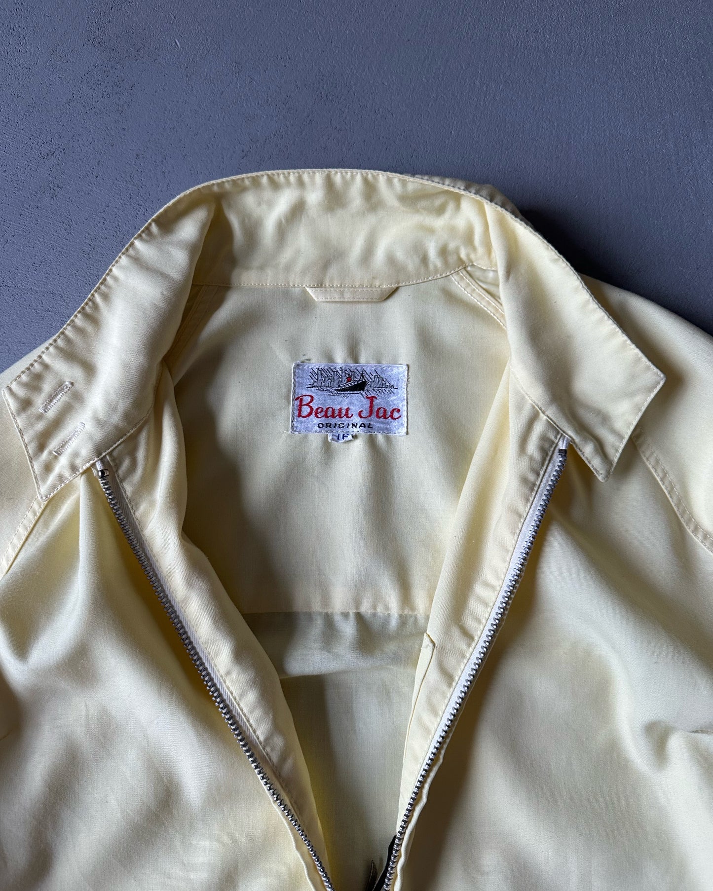 1970s - Light Yellow Beau Jac Women's Harrington Jacket - (W)M