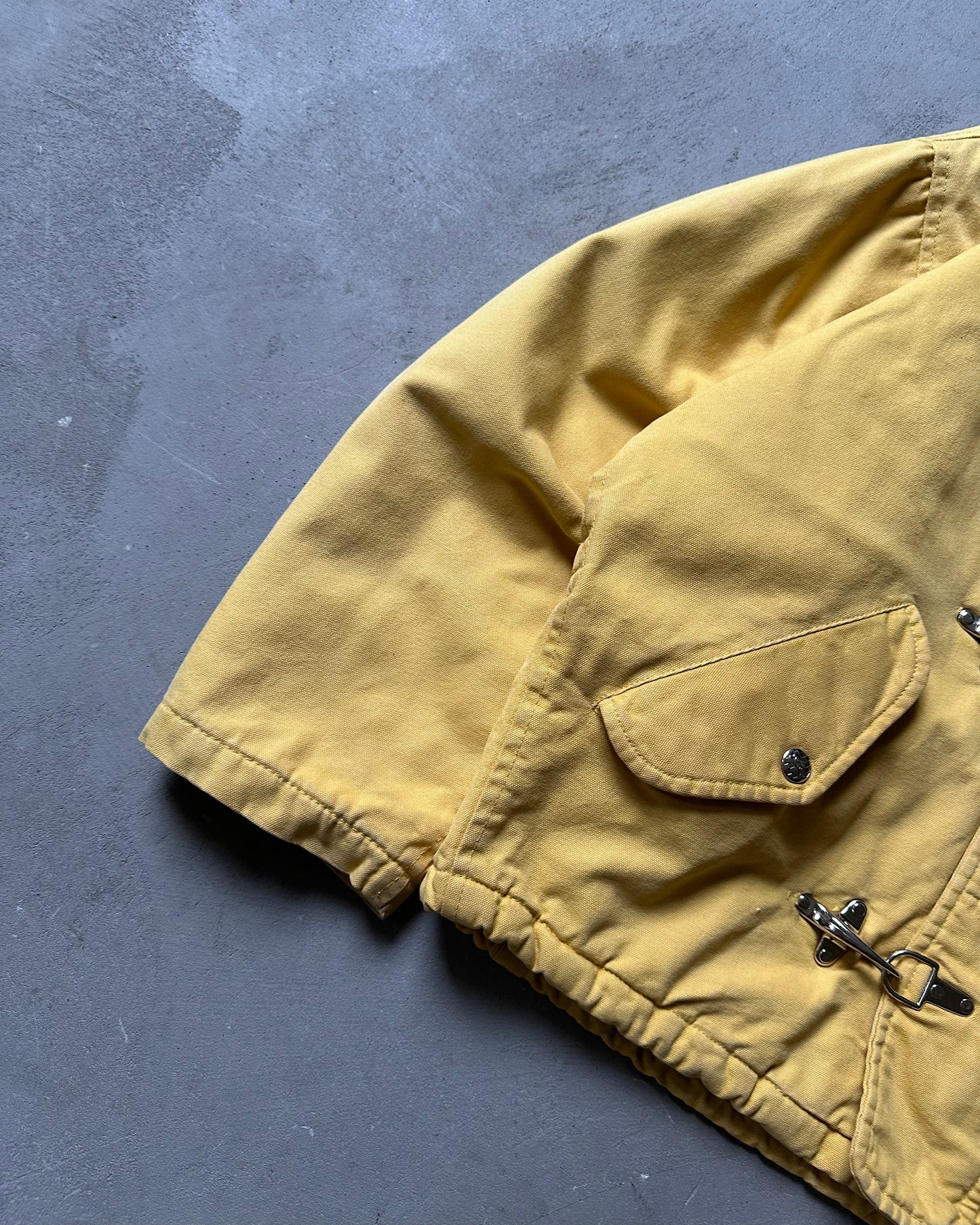 Années 90 - Veste de pompier matelassée jaune - L