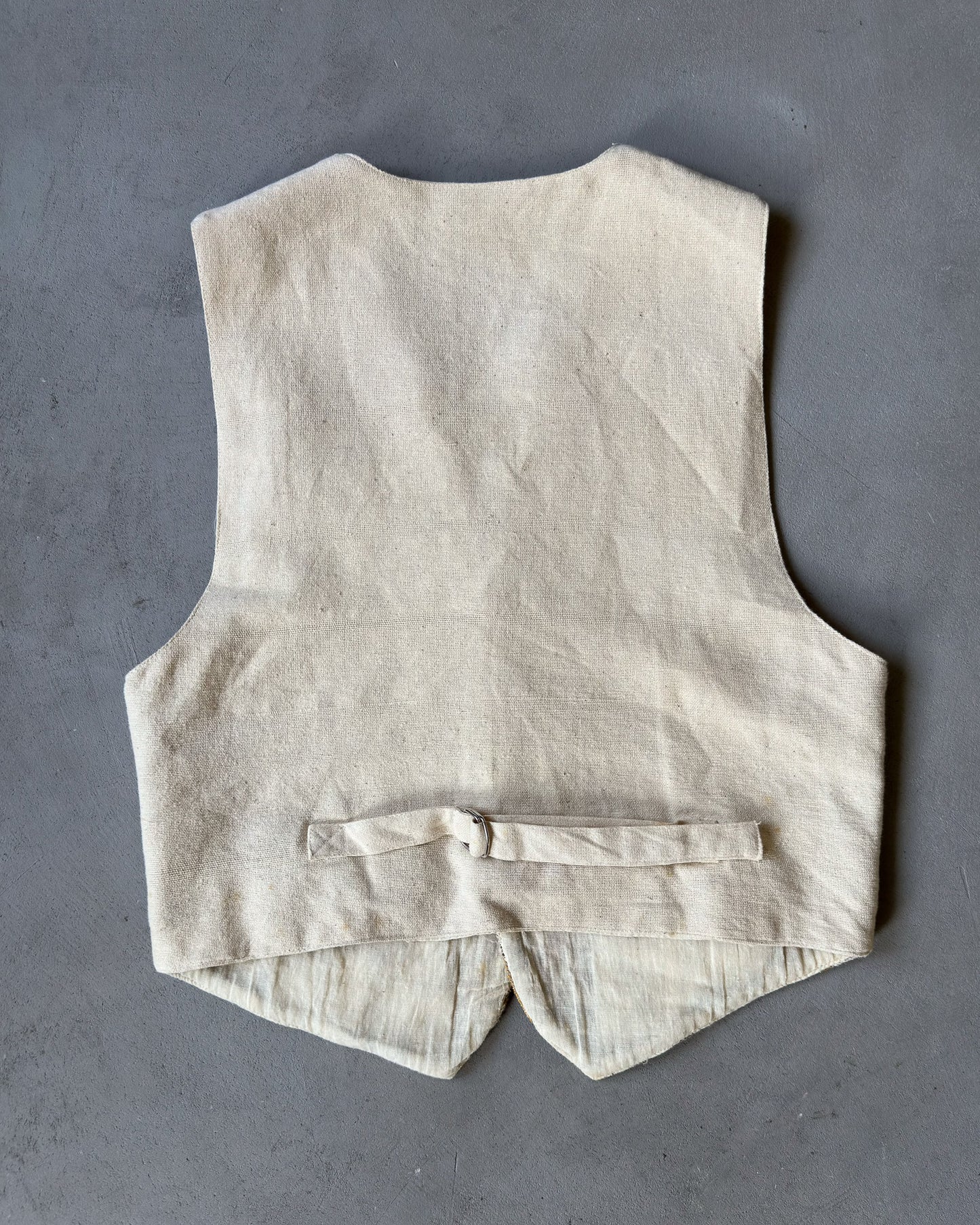1990s - Beige Western Vest - M