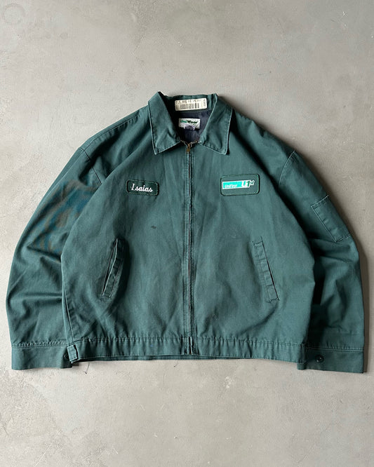 1990s - Green Unifirst Cropped Work Jacket - XL