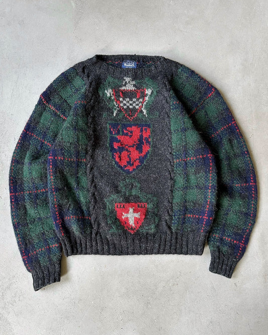 1990s - Green/Navy Woolrich Plaid Sweater - M