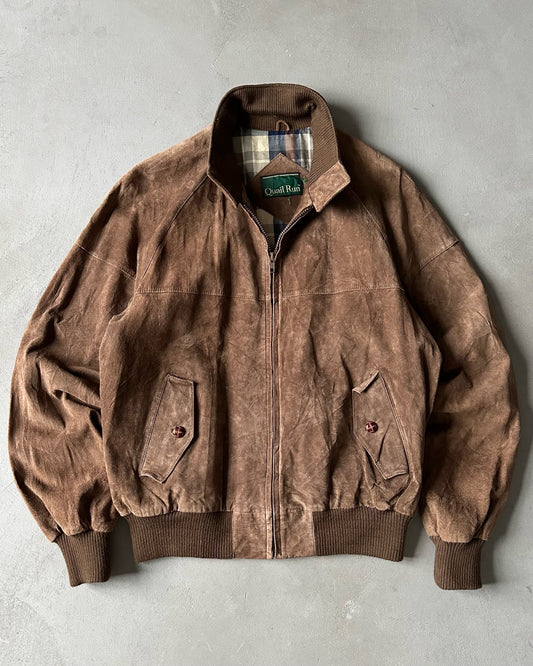 1990s - Brown Suede Harrington Jacket - M