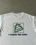 1990s - White "Recycled" T-Shirt - XL