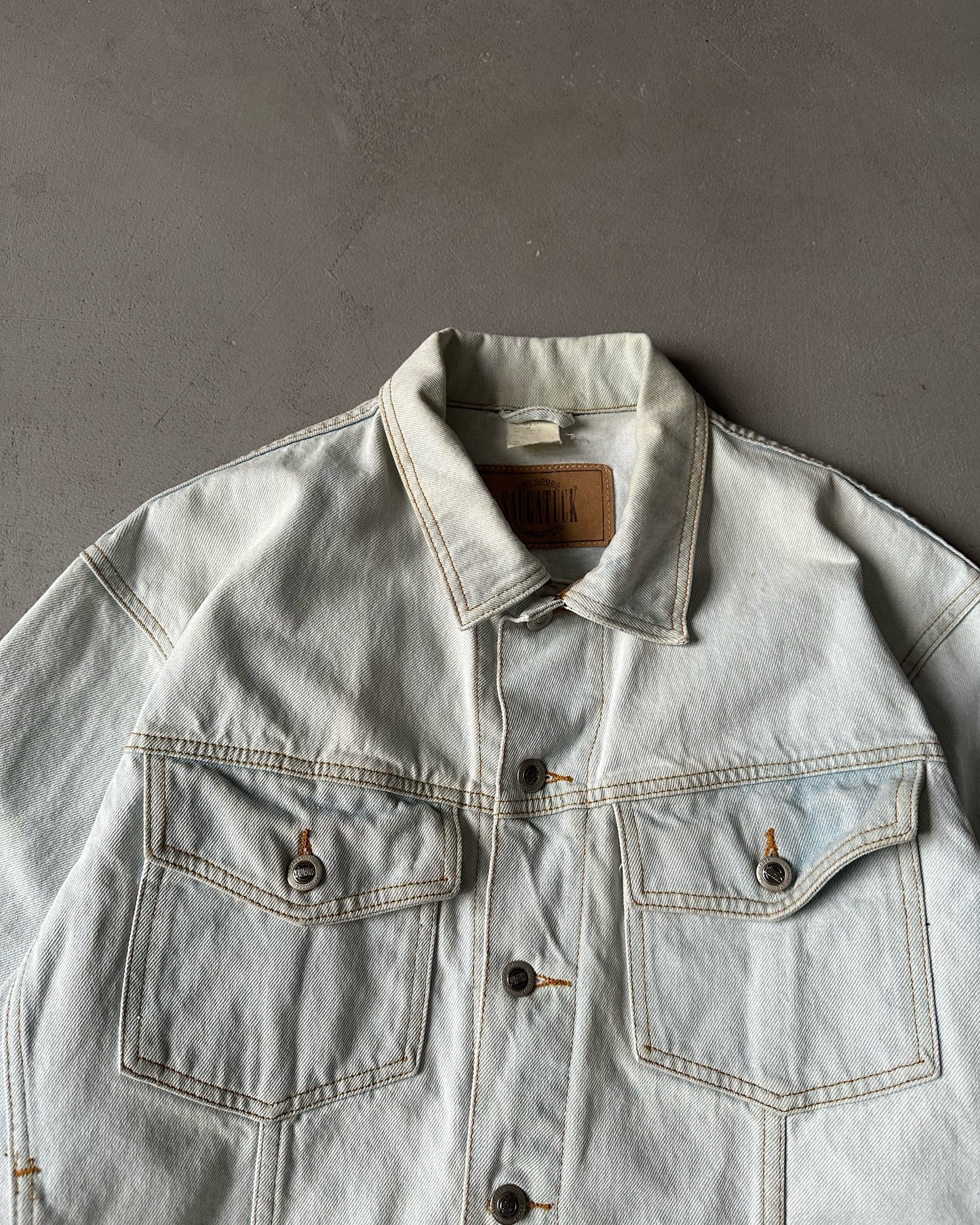 1990s - Lightwash Saugatuck Jeans Jacket - L