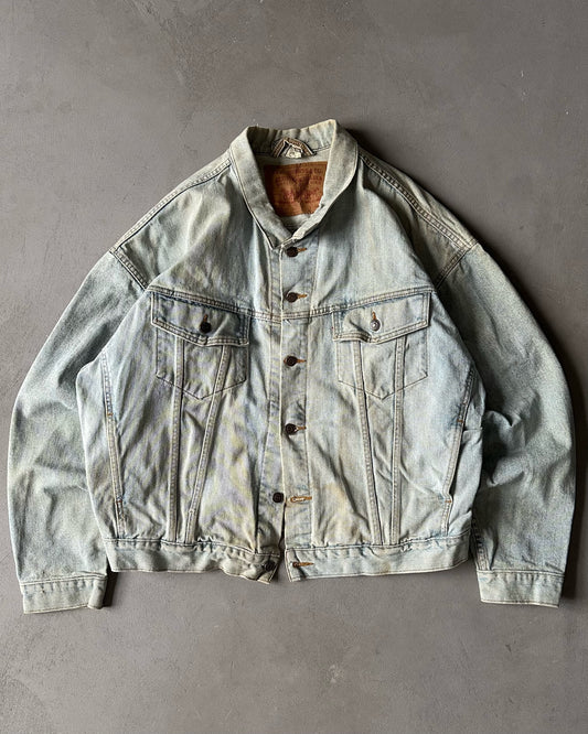 1990s - Distressed Levi's Type III Jeans Jacket - XL