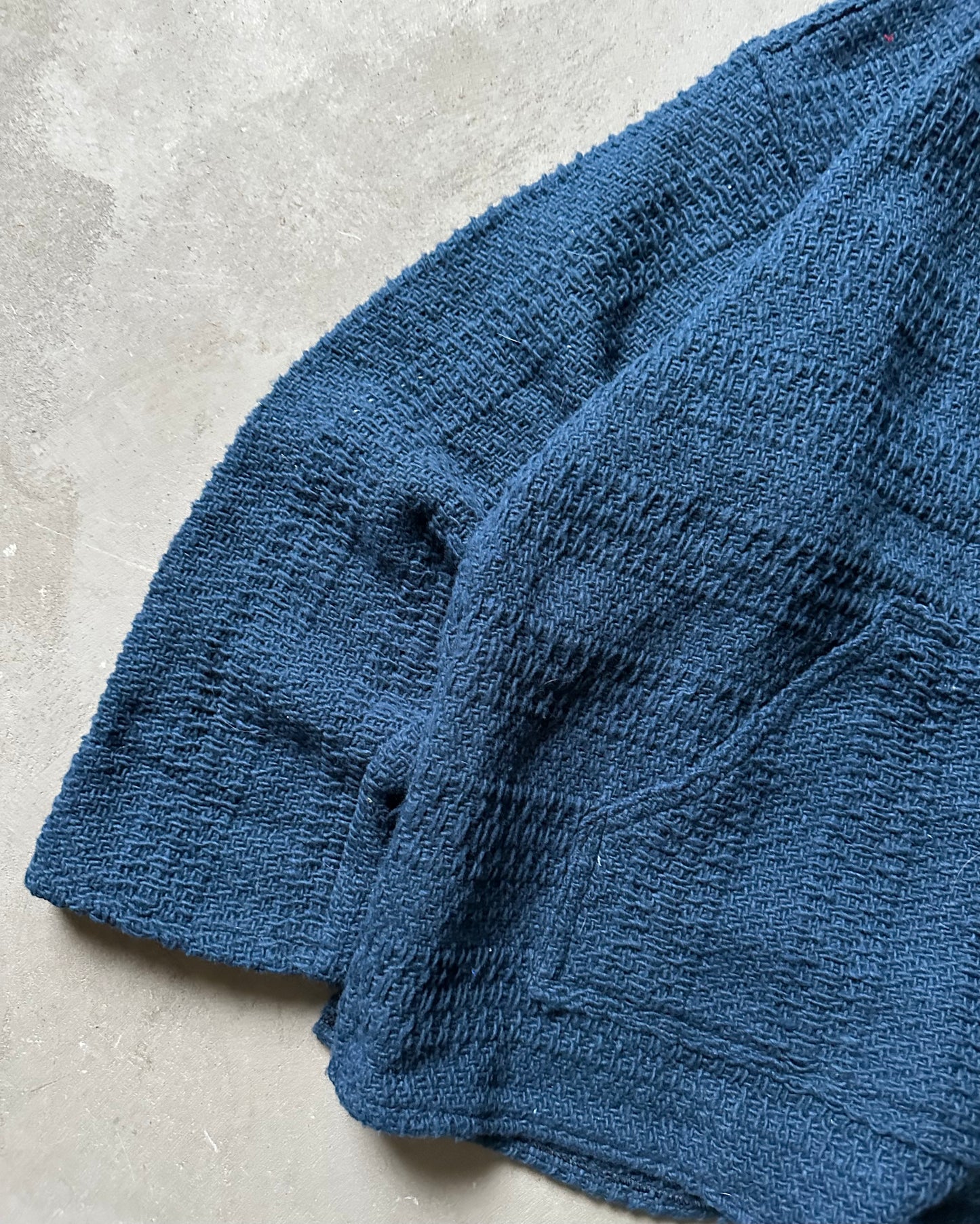 1990s - Blue Hooded Sweater - XL