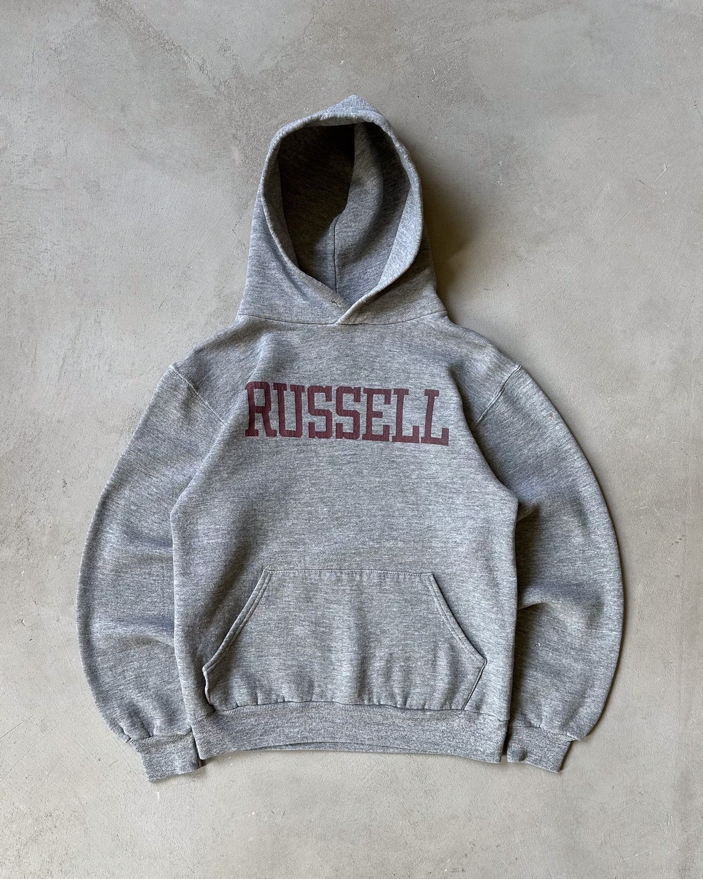 1980s - Heather Grey Russell Hoodie - XS/S