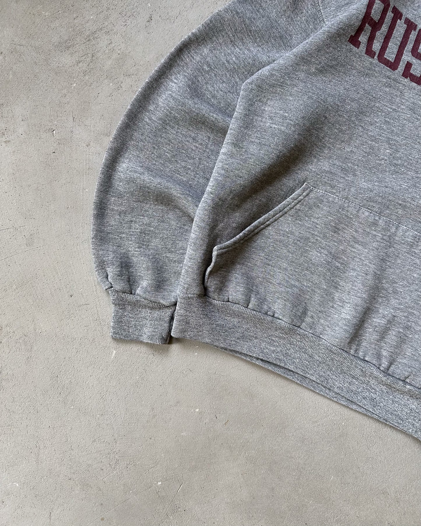 1980s - Heather Grey Russell Hoodie - XS/S