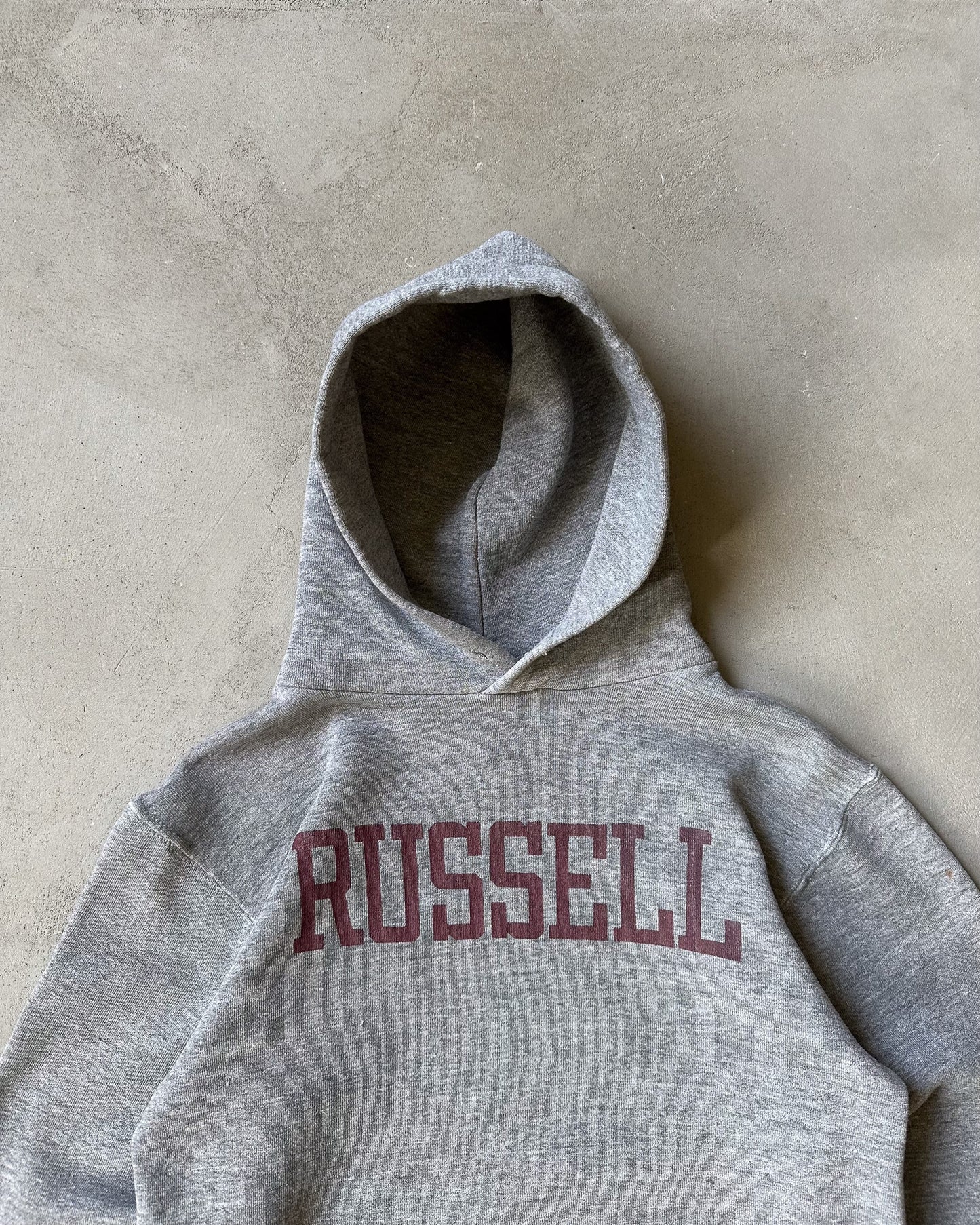 1980s - Heather Grey Russell Hoodie - XS/S