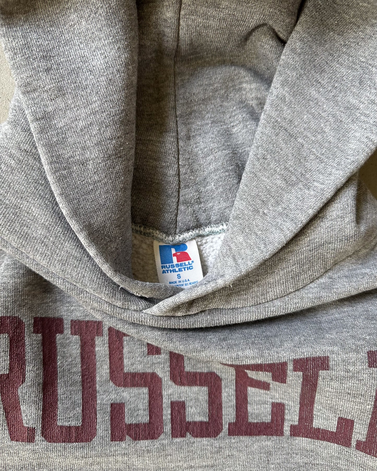 1980s - Heather Grey Russell Hoodie - XS/S