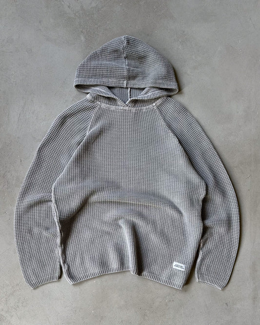 2000s - Grey Knit Hoodie - S