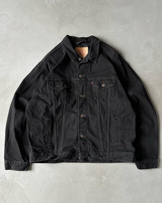 1990s - Black Levi's Type III Jeans Jacket - XL