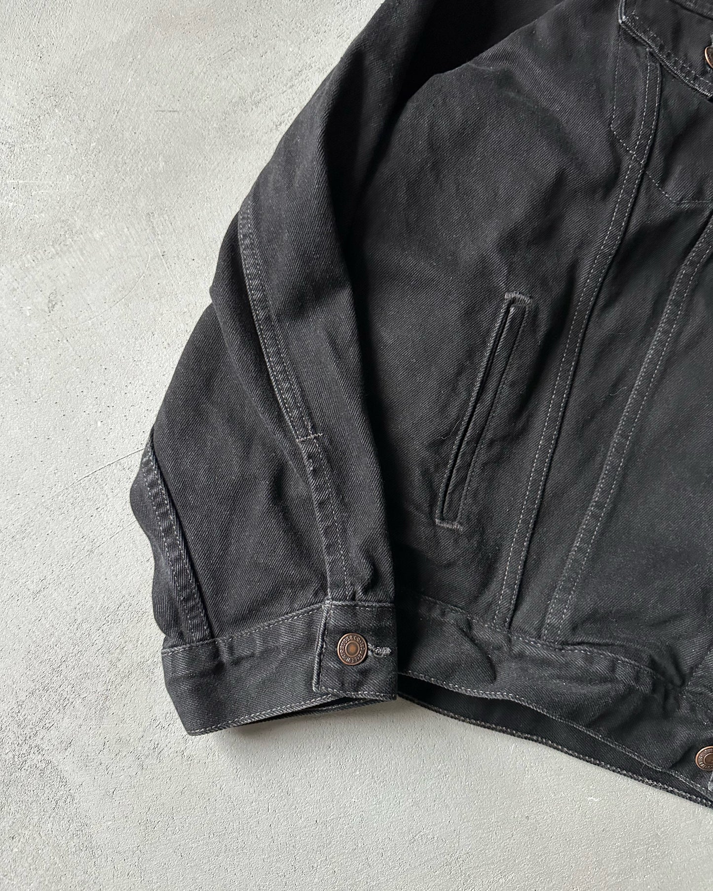 1990s - Black Levi's Type III Jeans Jacket - XL