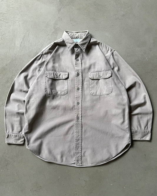 Années 60 - Chemise de travail gris vieilli - M/L