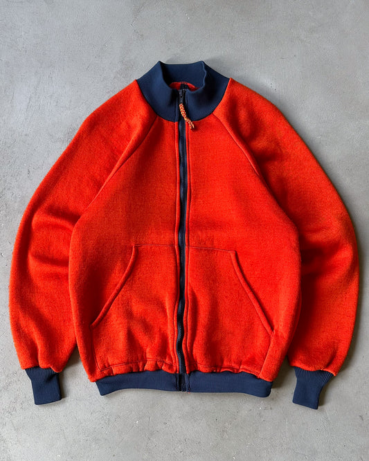 1970s - Red/Navy Banana Equipment Zip Up Fleece - M