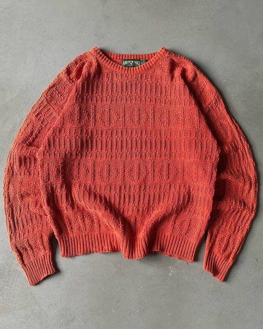 1990s - Faded Orange American Eagle Cotton Sweater - XL