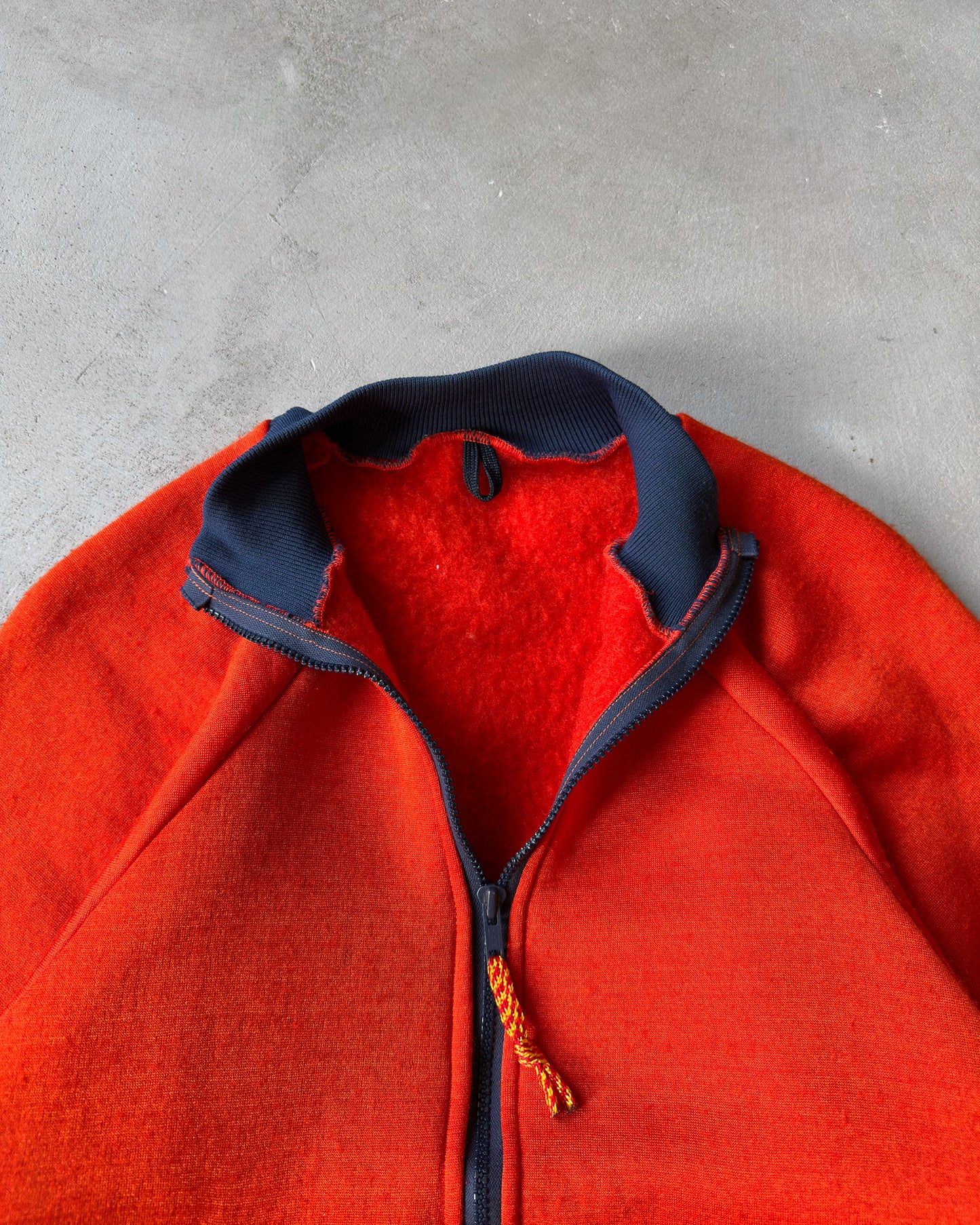 1970s - Red/Navy Banana Equipment Zip Up Fleece - M