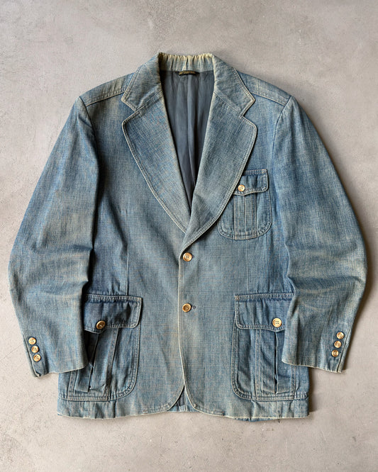 1970s - Faded Denim Blazer - 42