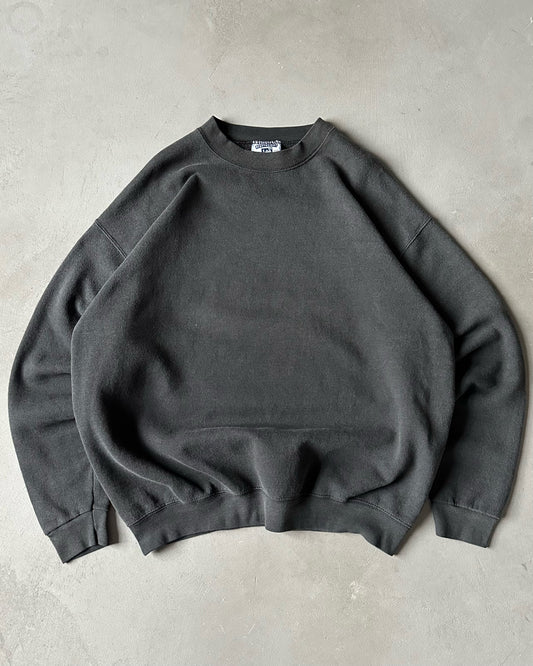 1990s - Faded Black Crewneck - XL