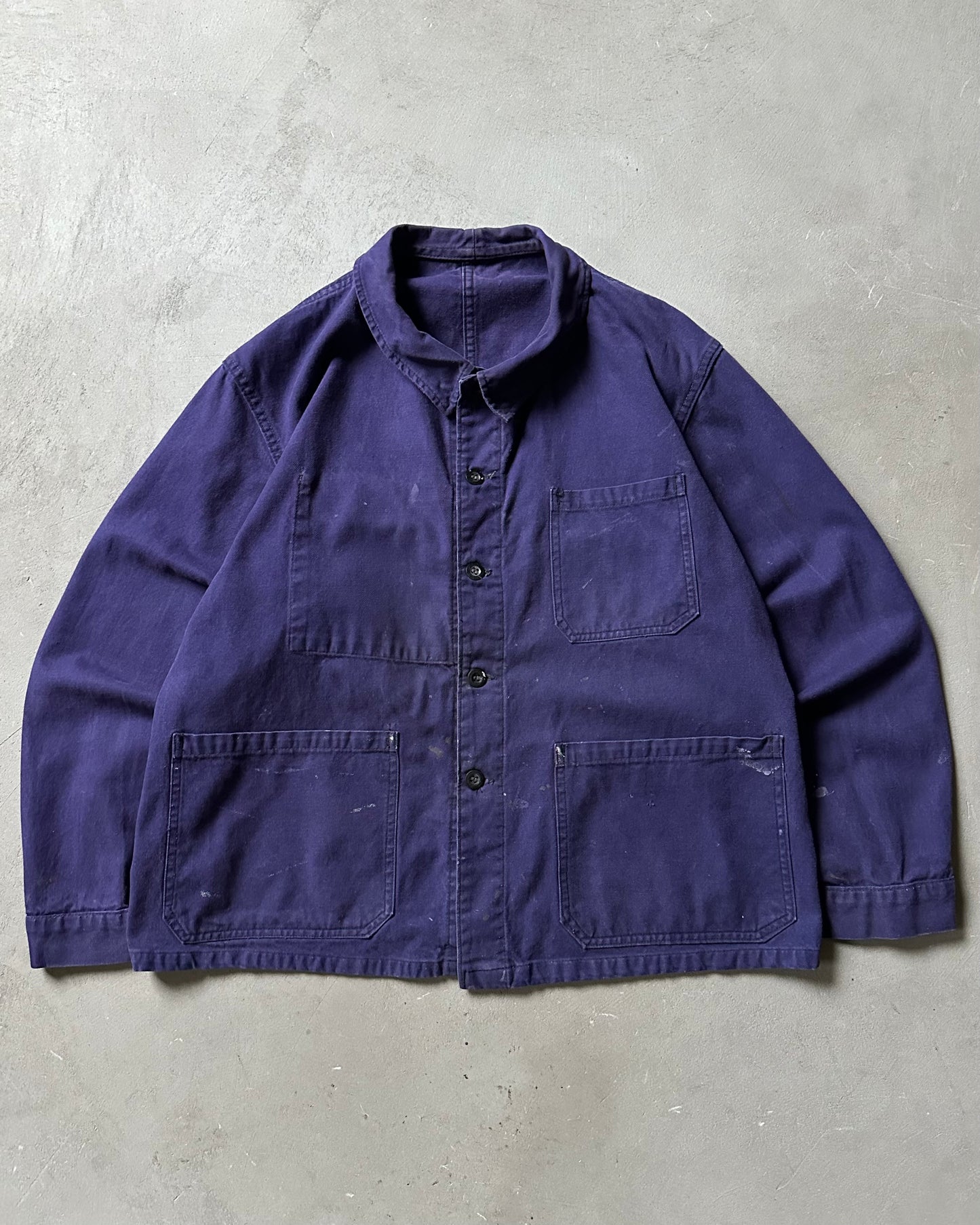 Années 1960 - Veste de travail française marine - M