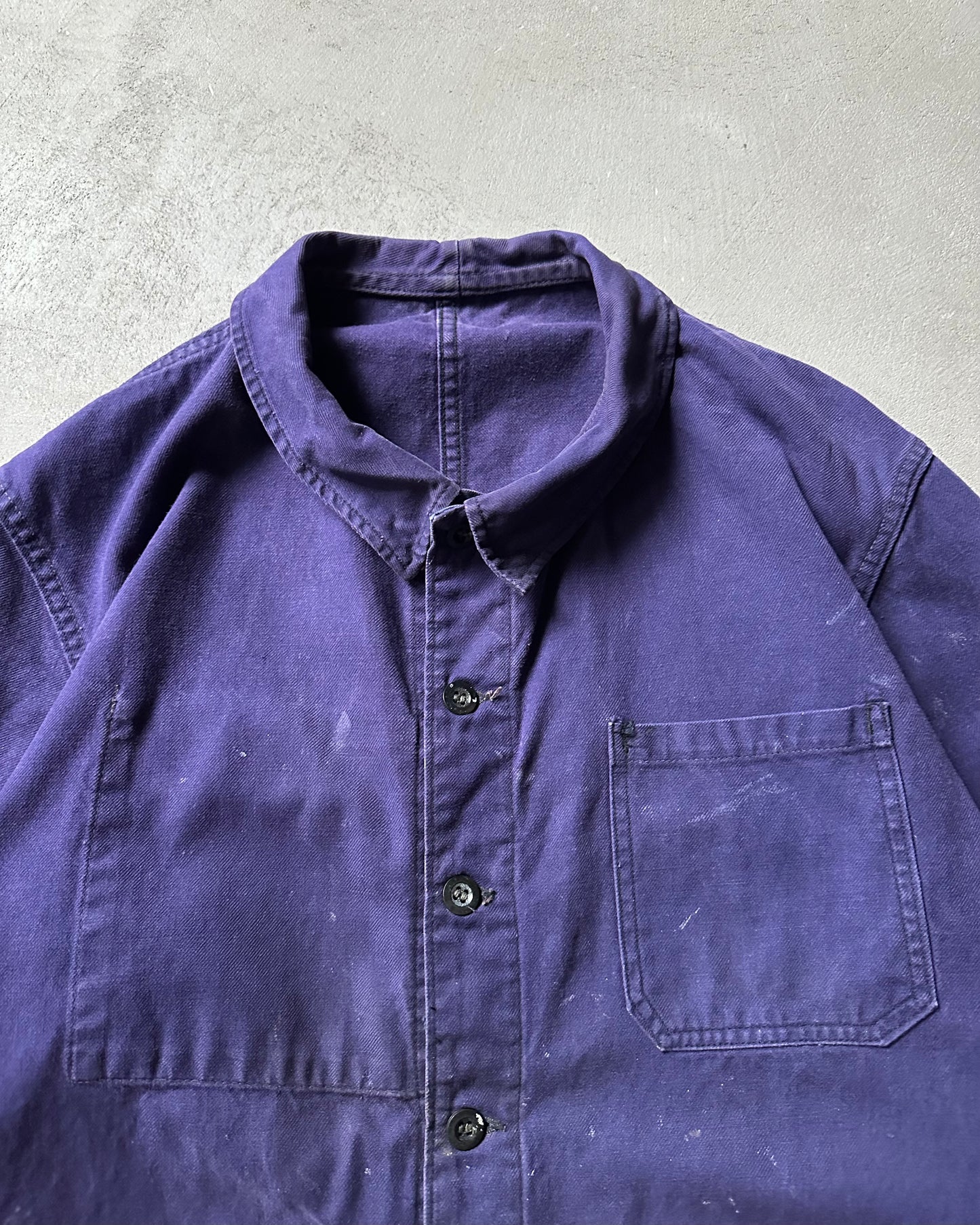 Années 1960 - Veste de travail française marine - M