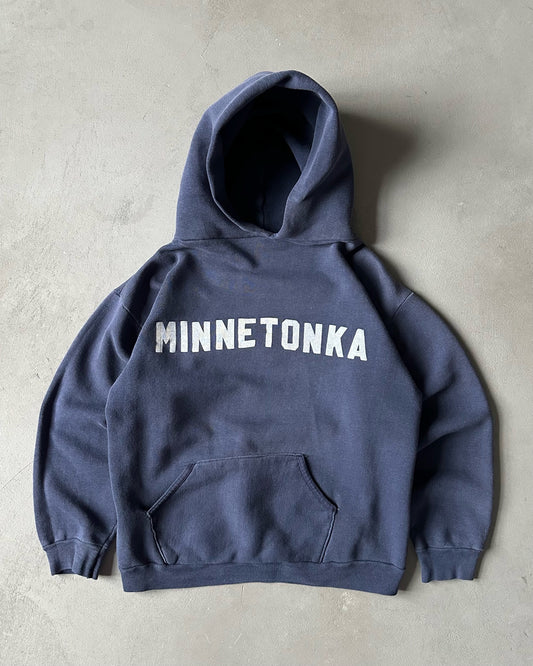 1970s - Faded Blue Minnetonka Russell Hoodie - XS