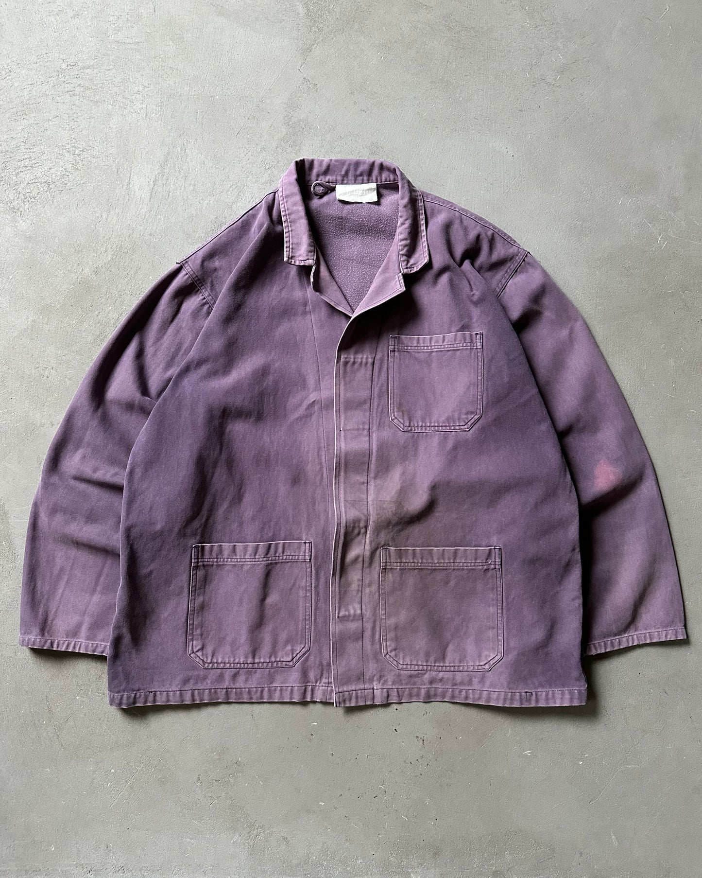 1980s - Faded Purple Moleskin Euro Chore - XL