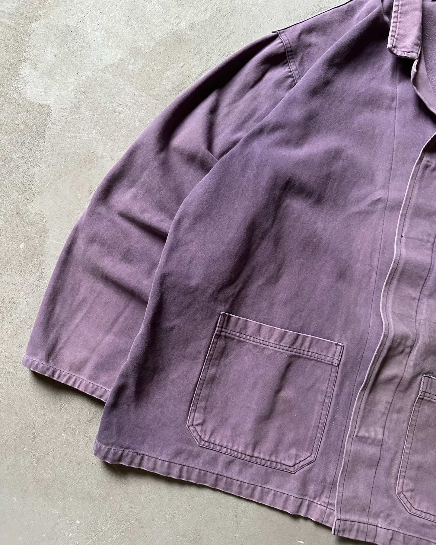 1980s - Faded Purple Moleskin Euro Chore - XL