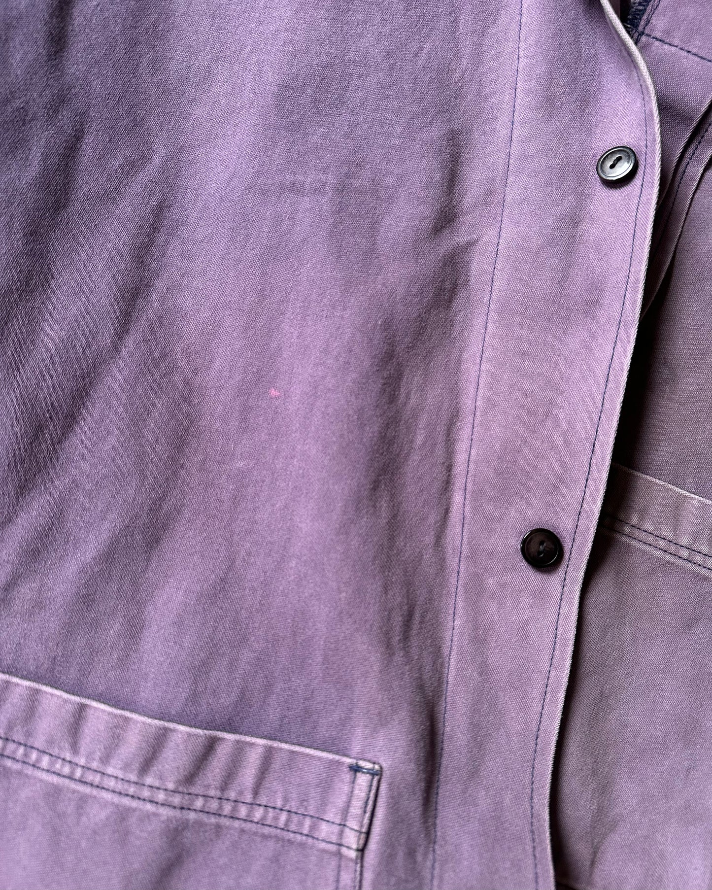 1980s - Faded Purple Moleskin Euro Chore - XL