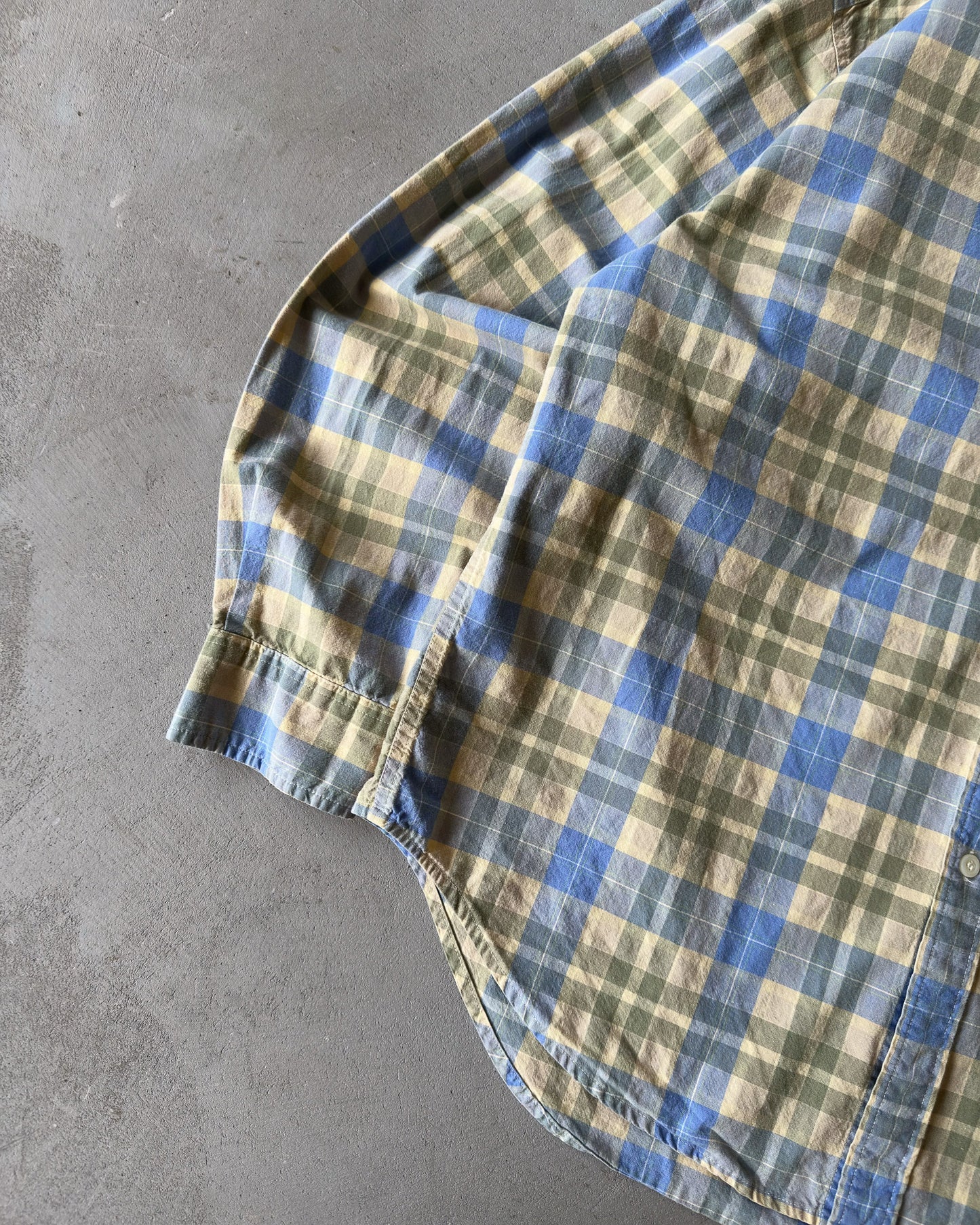 1990s - Green/Blue GAP Plaid Shirt - XL