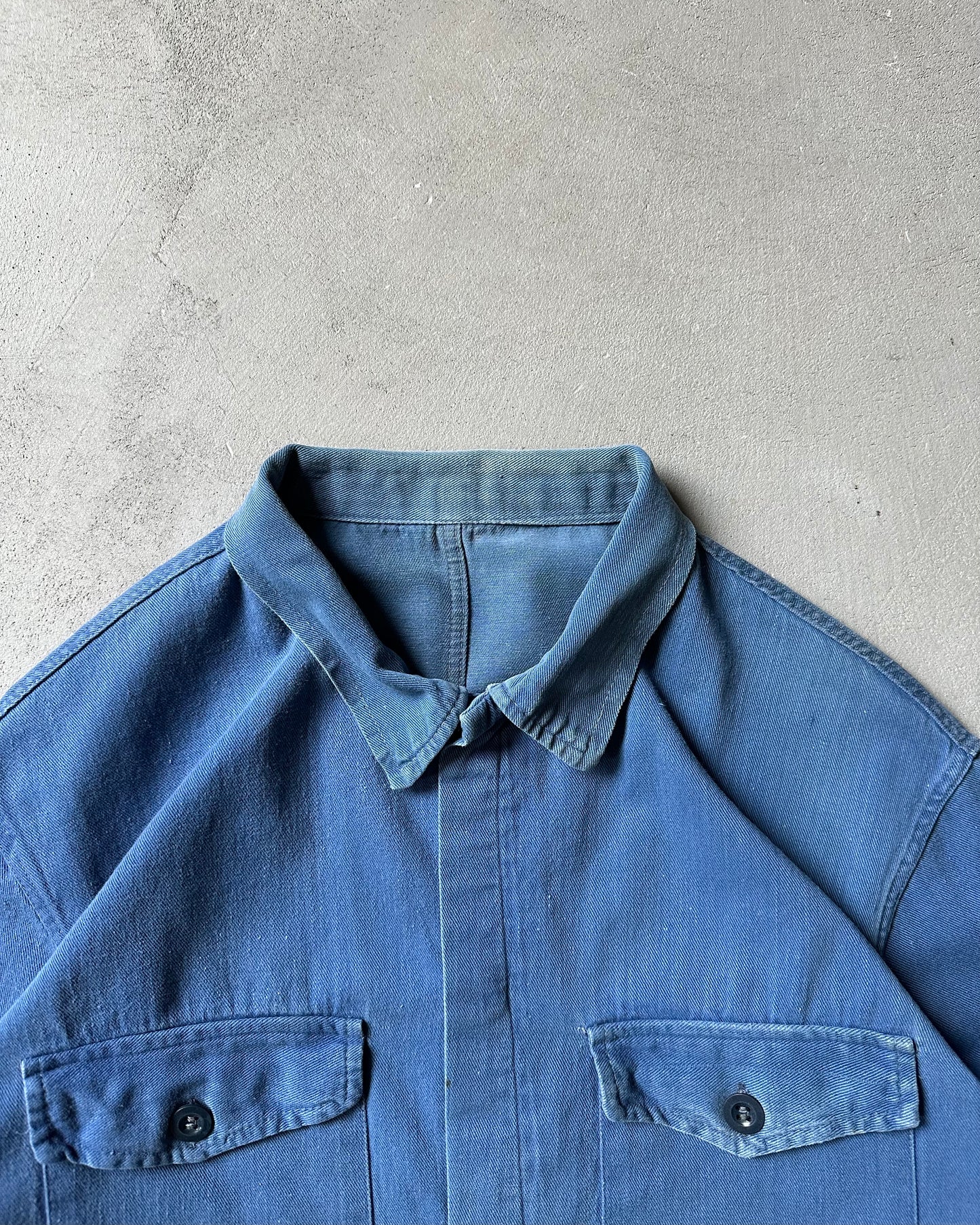 Années 60 - Surchemise cycliste Euro bleue - S