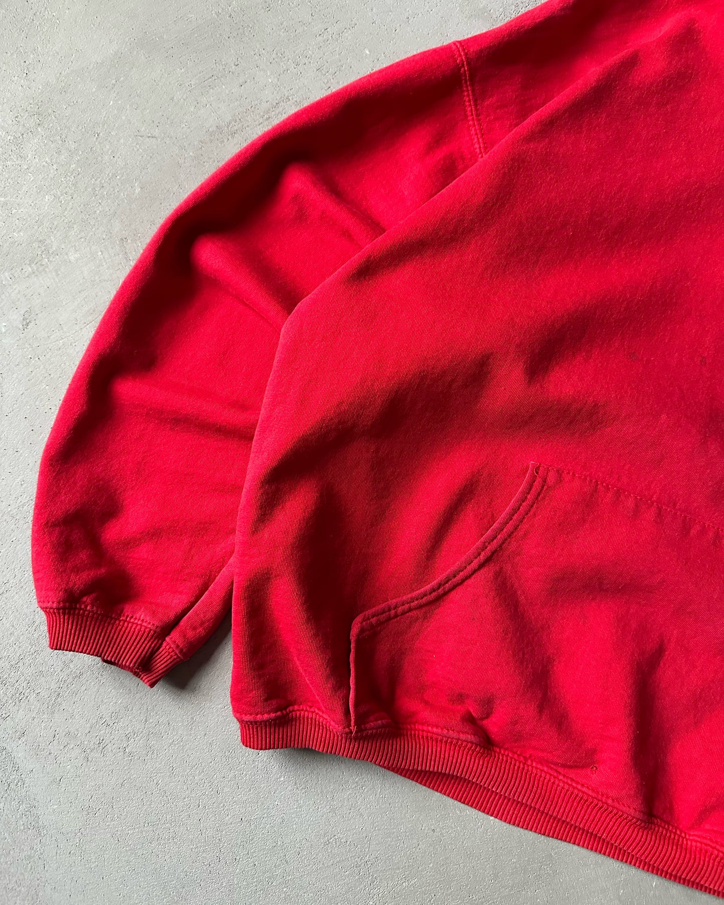 1990s - Distressed Red Marlboro Cropped Hoodie - M