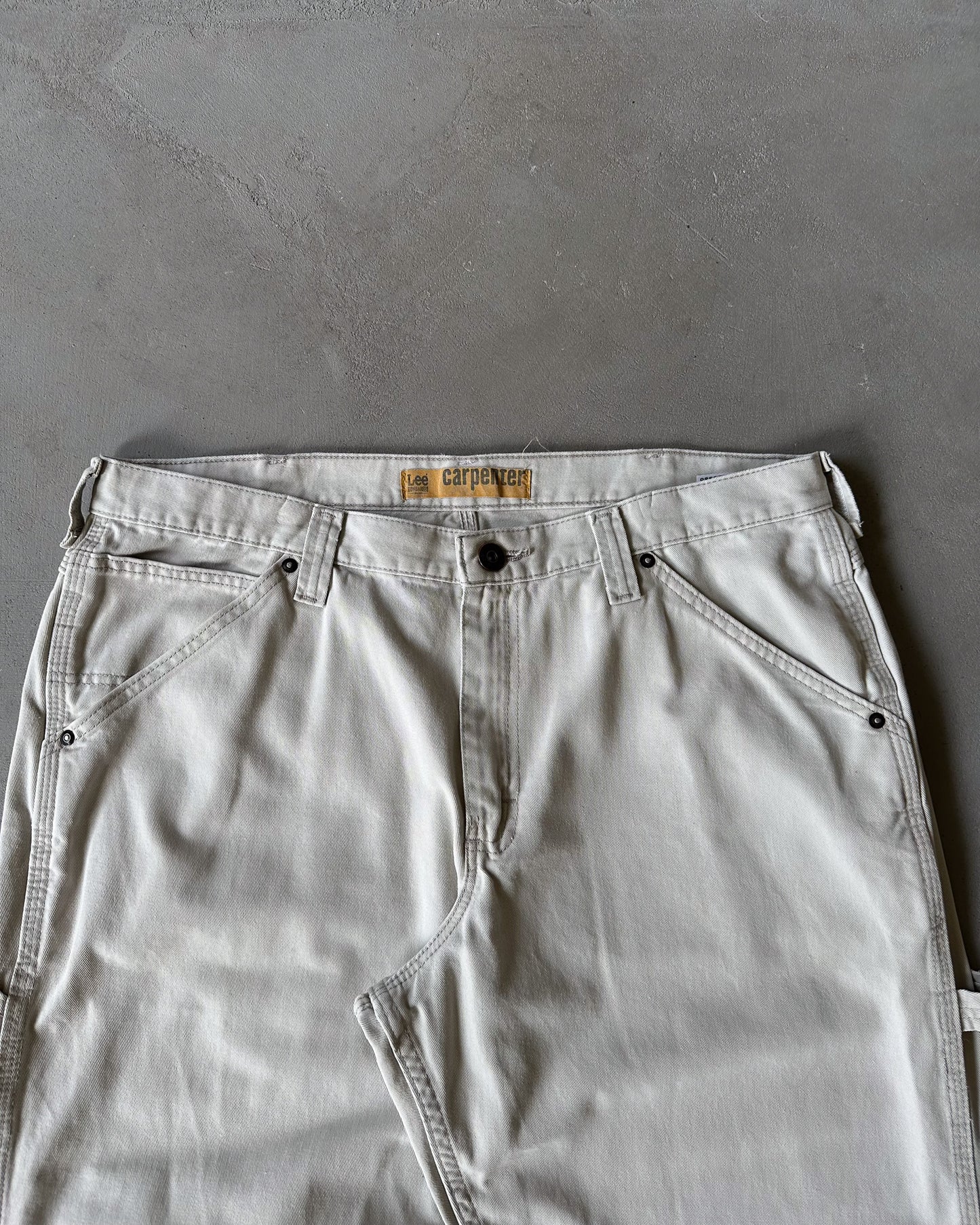 2000s - Cream LEE Carpenter Pants - 36x29