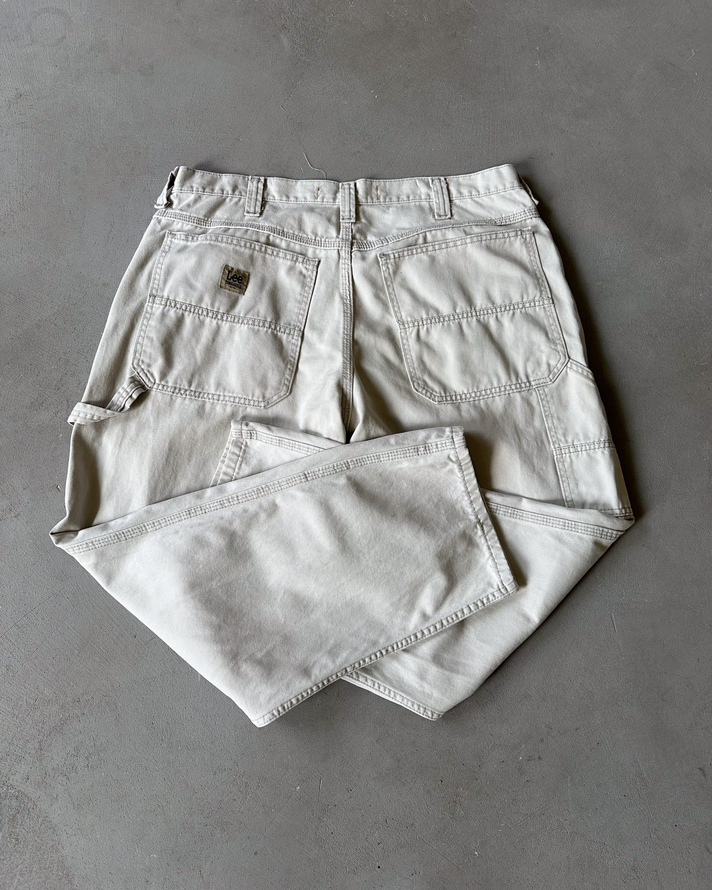 2000s - Cream LEE Carpenter Pants - 36x29