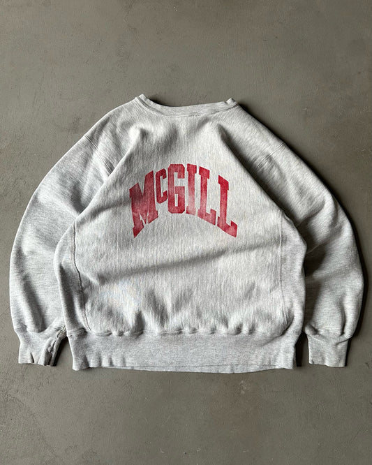 1990s - Ash Grey McGill Champion Crewneck - M