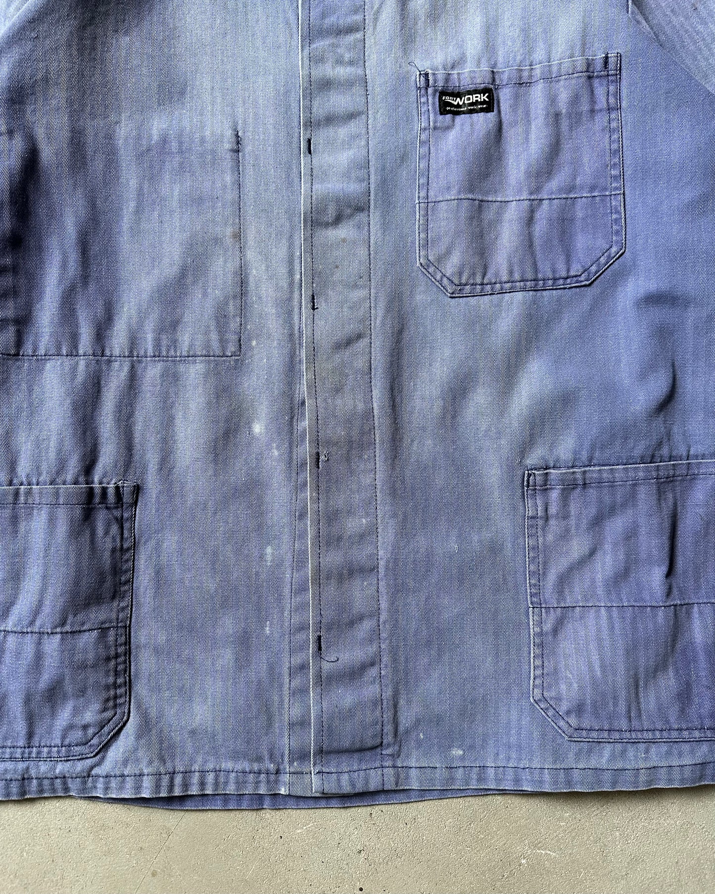 1980s - Faded Blue HBT Euro Chore - XL/XXL