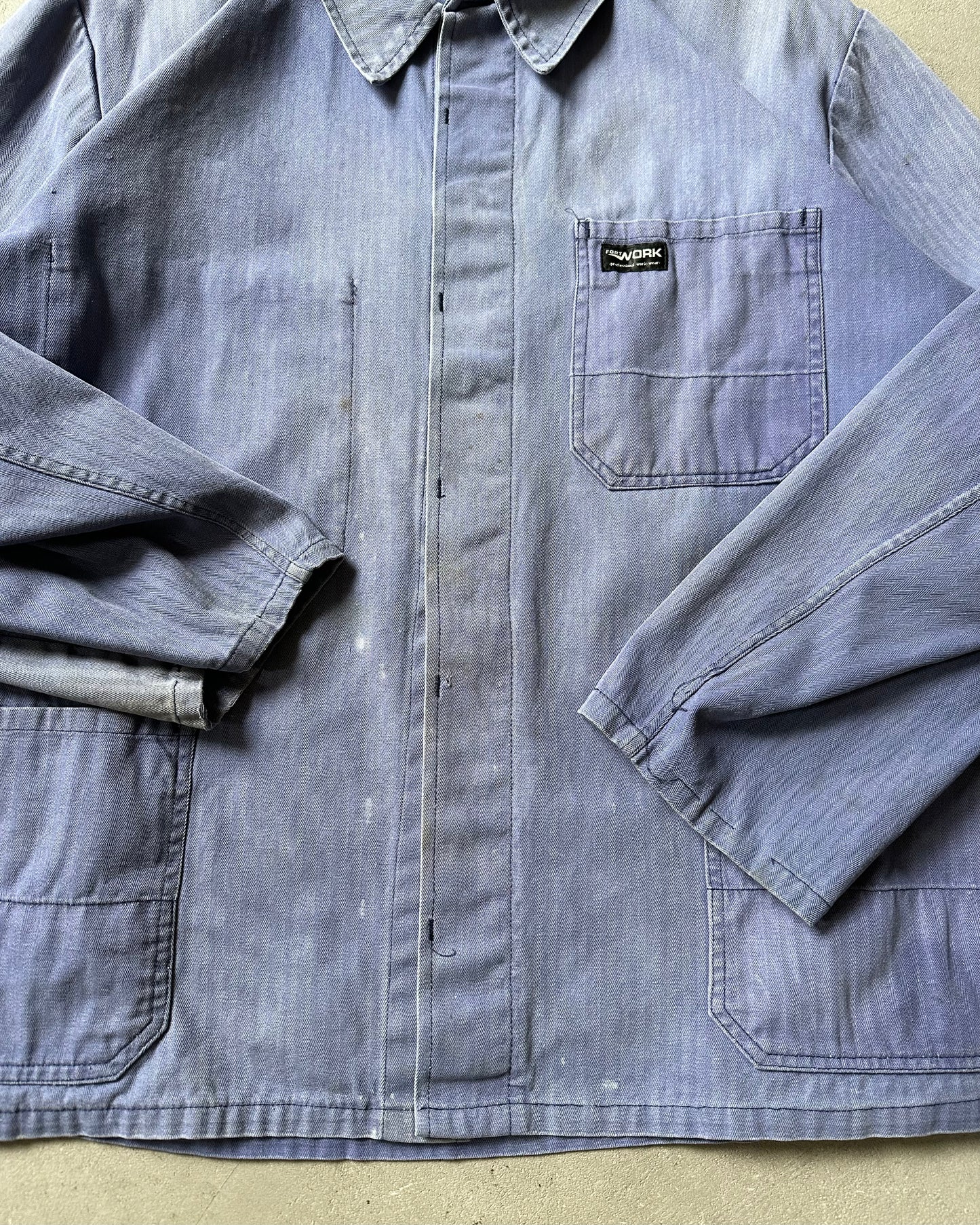 1980s - Faded Blue HBT Euro Chore - XL/XXL