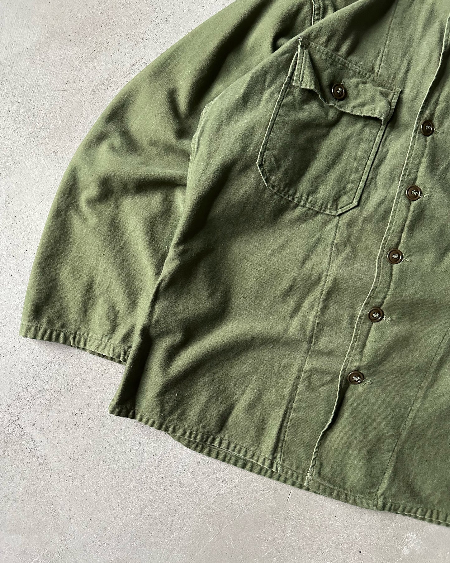 1980s - Green OG-107 Military Button Up - M