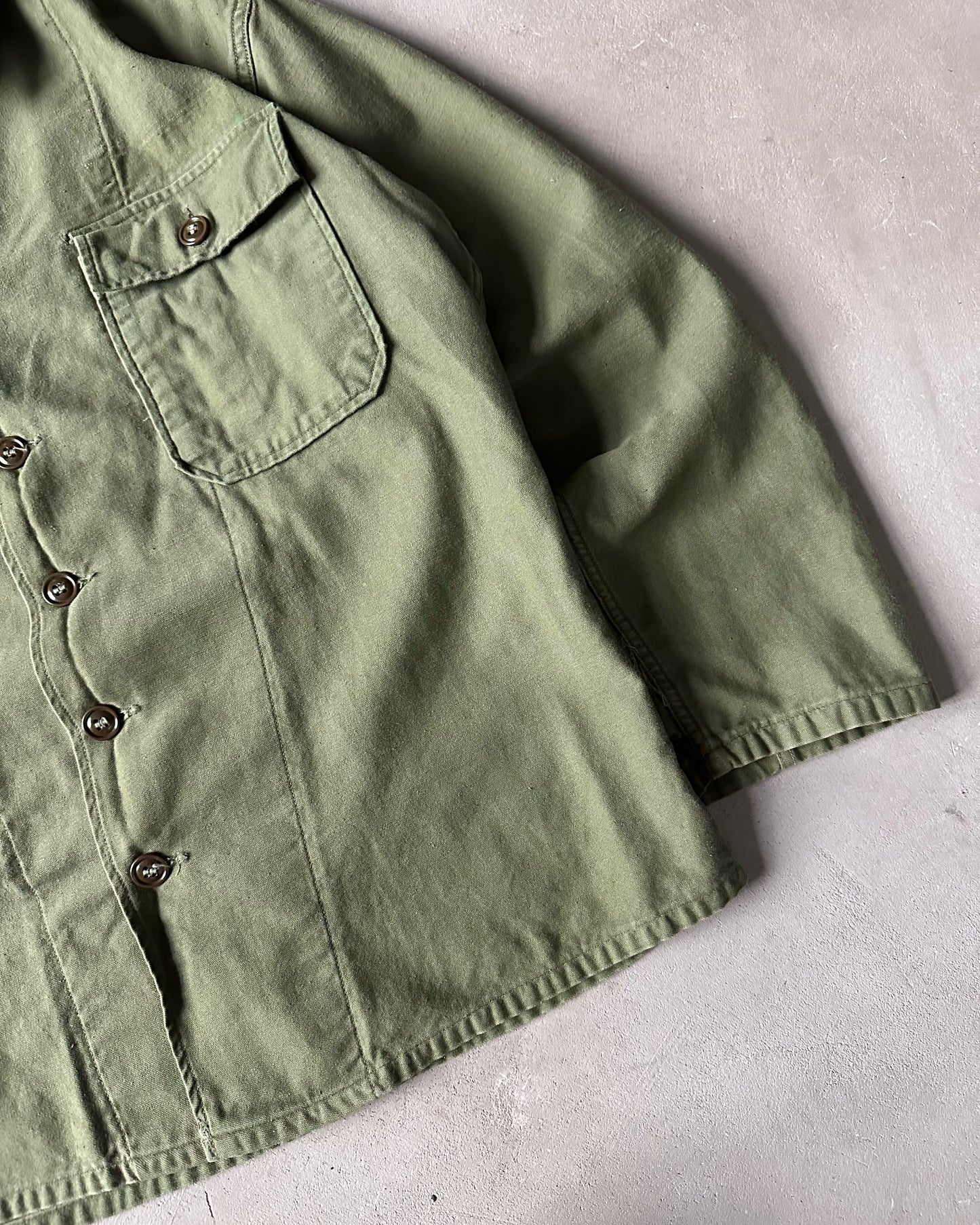 1980s - Green OG-107 Military Button Up - M