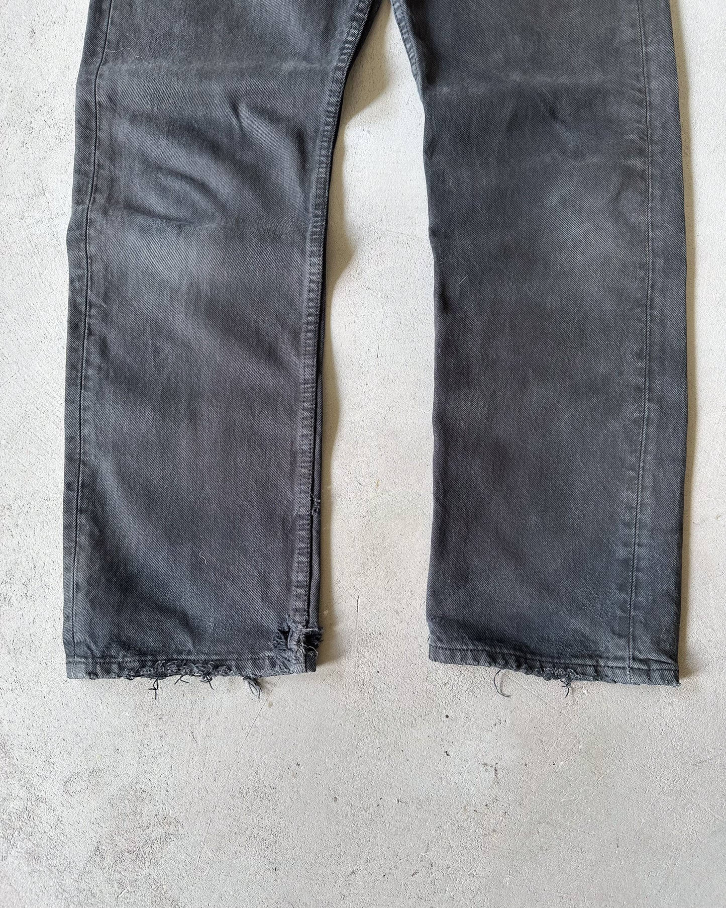1990s - Distressed Black 501 Levi's Jeans - 30x30