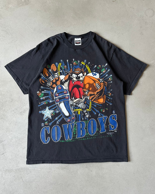 1990s - Black Taz Cowboys T-Shirt - XL