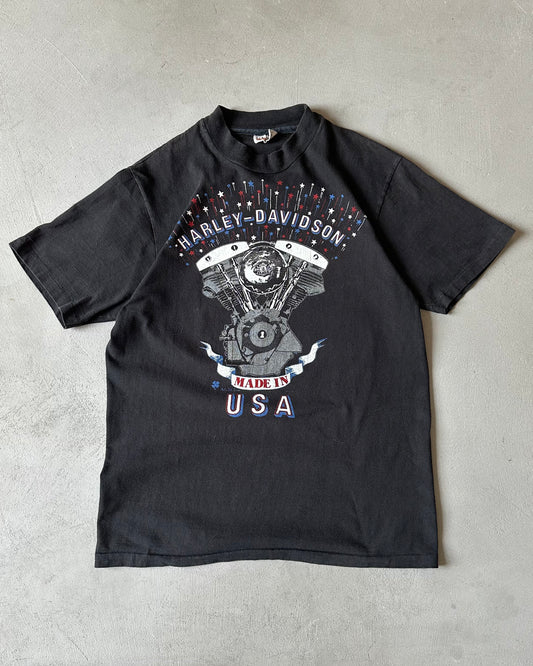 1980s - Black Harley-Davidson T-Shirt - XS