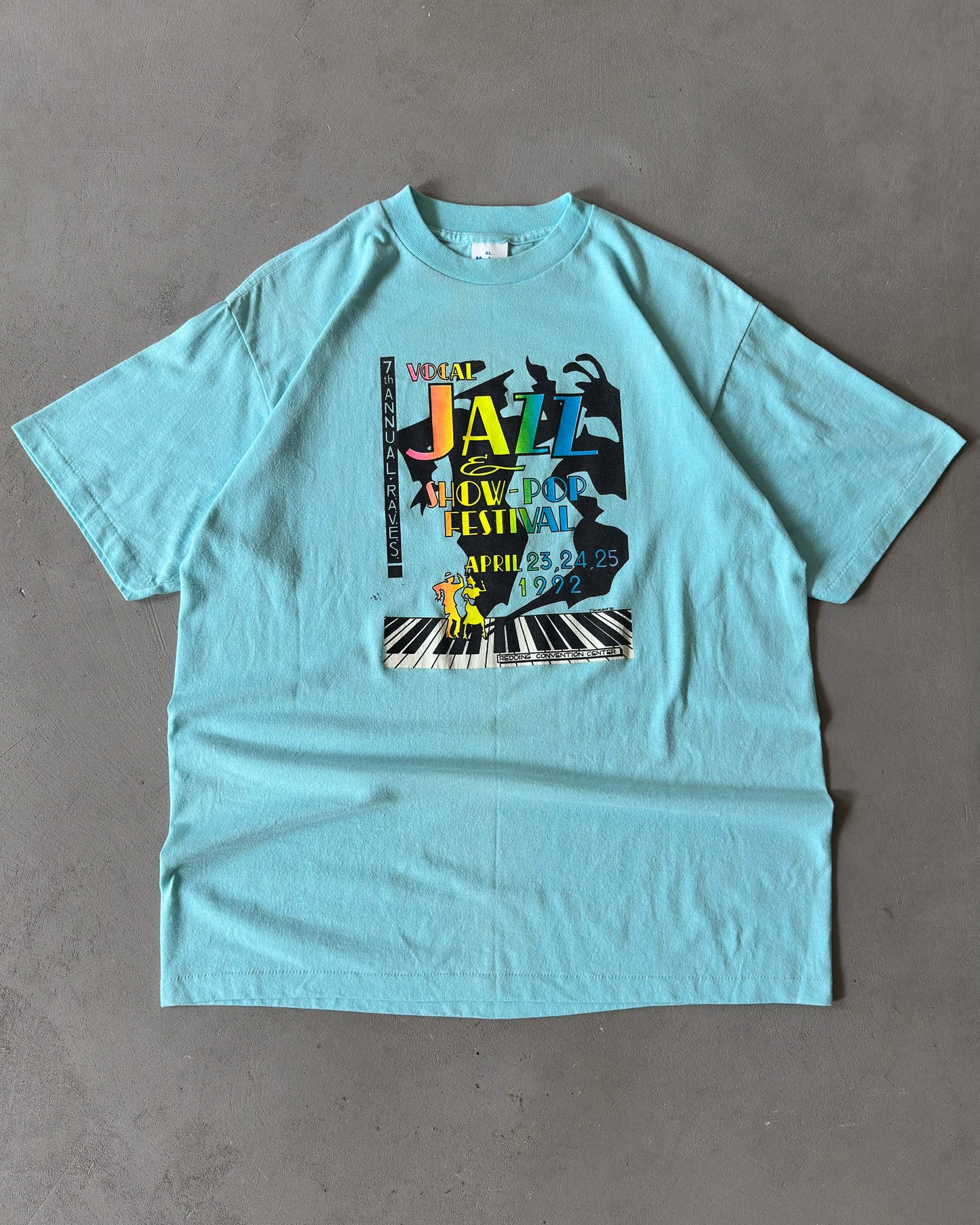 1990s - Aqua JAZZ T-Shirt - XL