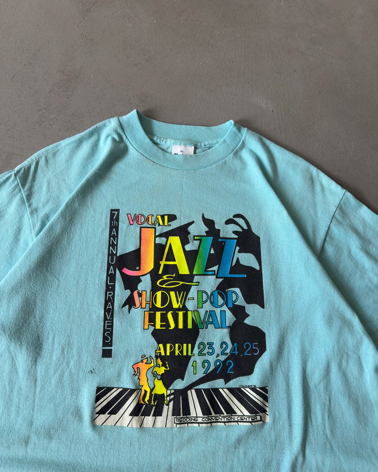 1990s - Aqua JAZZ T-Shirt - XL