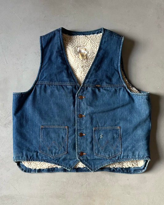 1980s - Wrangler "USA" Sherpa Vest - XL