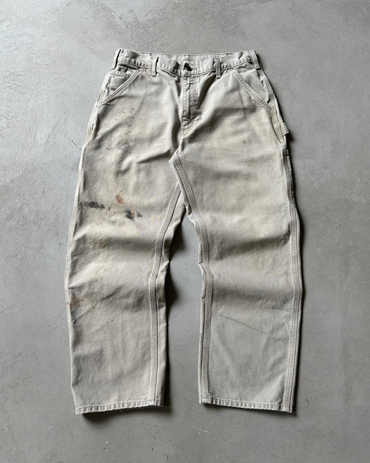 Années 2000 - Pantalon de travail Carhartt marron clair vieilli - 33x29