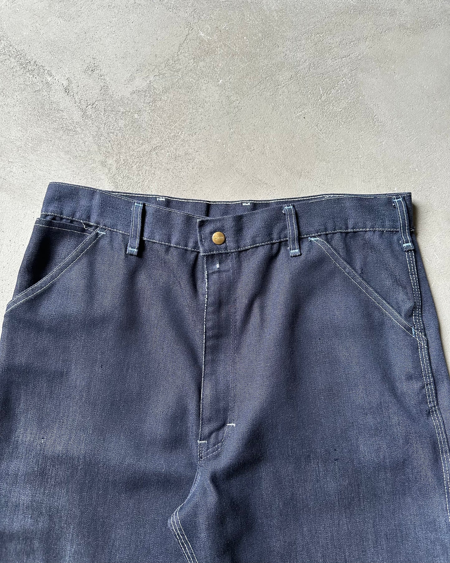 Années 1980 - Pantalon de travail Toughskins bleu marine foncé - 34x27