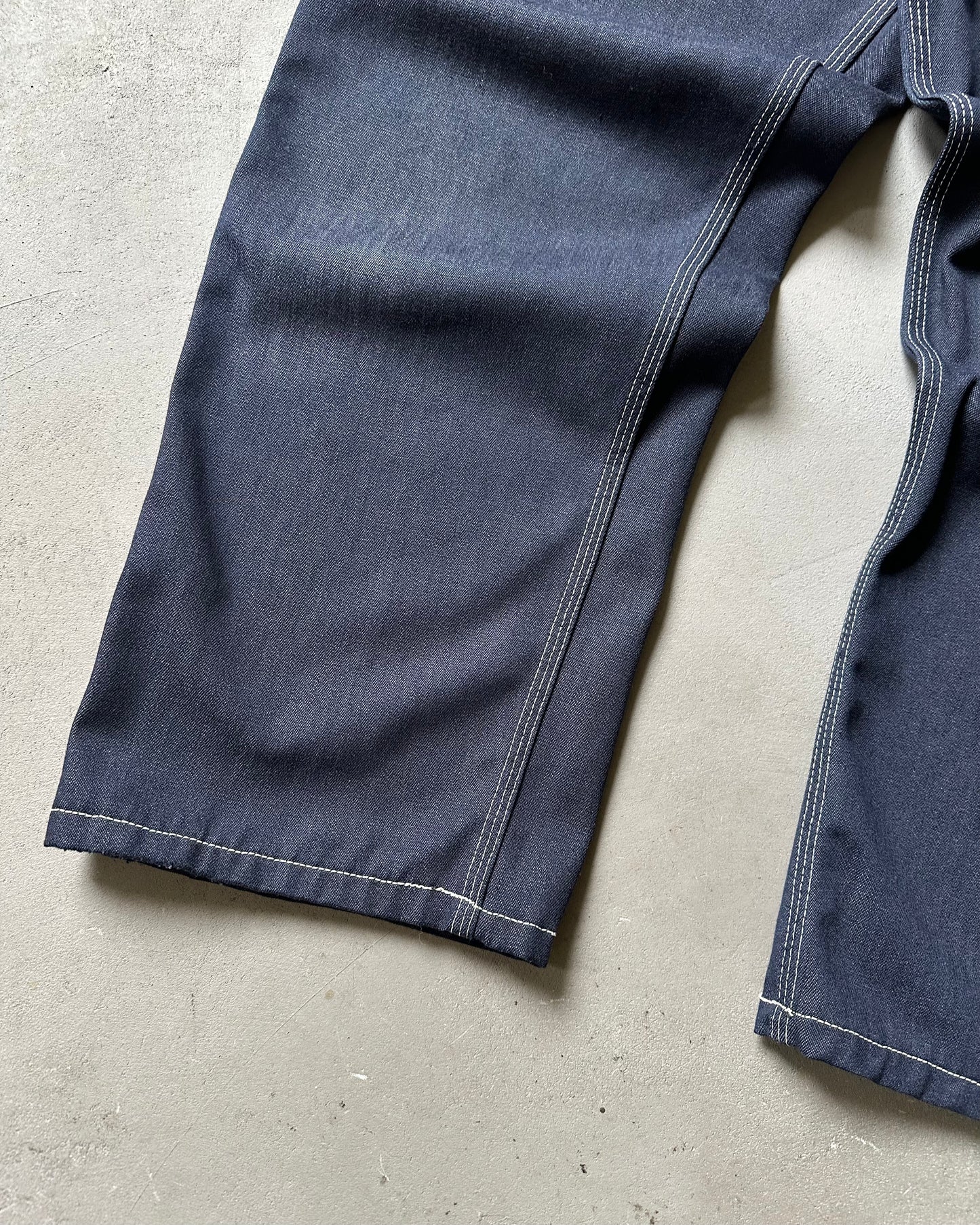 Années 1980 - Pantalon de travail Toughskins bleu marine foncé - 34x27